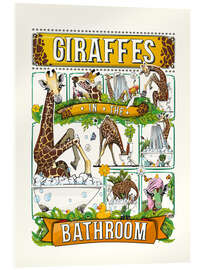 Acrylic print  Giraffes in the Bathroom - Wyatt9