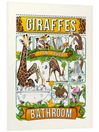 Foam board print Giraffes in the Bathroom