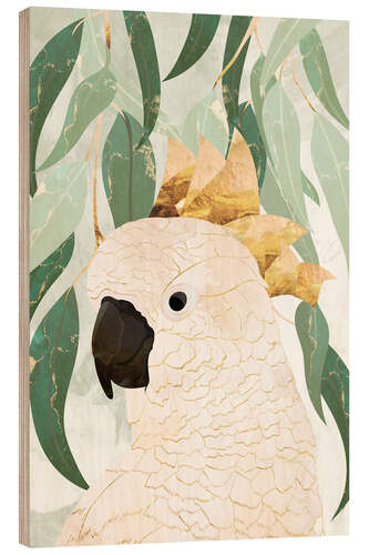 Wood print Sydney Opera Cockatoo