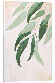 Tableau en aluminium Eucalyptus Metallic Leaves