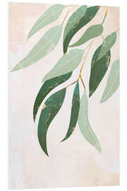 Cuadro de PVC Eucalyptus Metallic Leaves