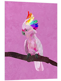 Hartschaumbild Pink Pride Rainbow Bird