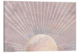 Aluminium print Golden Sun