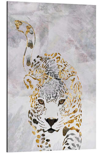 Aluminium print Marble Leopard