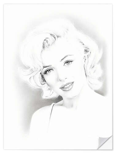 Selvklebende plakat Marilyn Monroe II