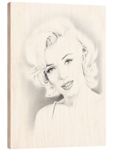 Wood print Marilyn Monroe II