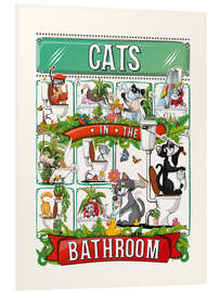 Foam board print Cats in the Bathroom