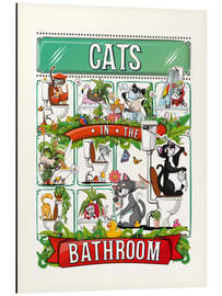 Magnettafel Katzen im Badezimmer