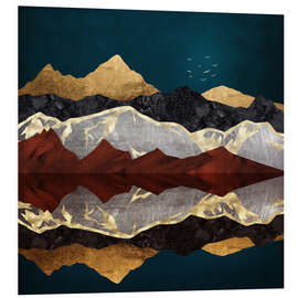 Foam board print Mountain Peak Reflection