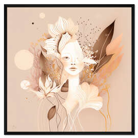 Gerahmter Kunstdruck Fauna Fiona, Verstrickt in die Natur I