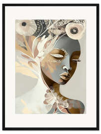 Gerahmter Kunstdruck Annabelle, Blumenporträt