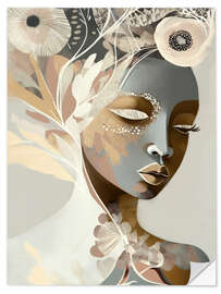 Wall sticker Annabelle, Flower Female Portrait