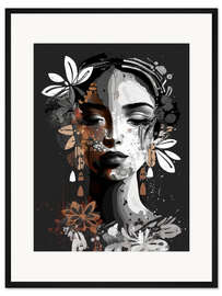 Gerahmter Kunstdruck Cedar Claire, Frauenporträt