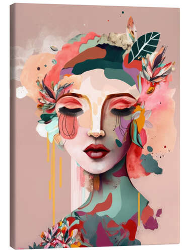 Canvas print Abstract Colorful Portrait