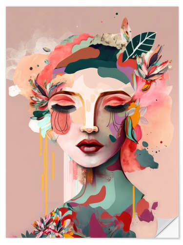 Wall sticker Abstract Colorful Portrait