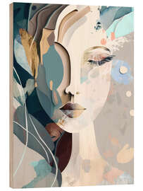 Quadro de madeira Abstract Portrait of a Woman