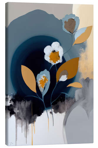 Obraz na płótnie Midnight Blue Flower Blooms I