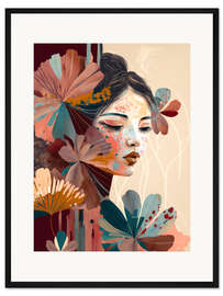 Gerahmter Kunstdruck Grace, Blütenporträt