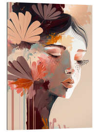 Tableau en plexi-alu Celeste, Blooming Female Portrait