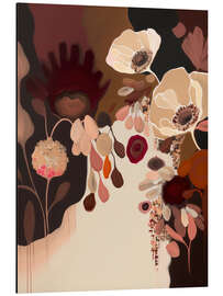 Magnettafel Burgunderblüten