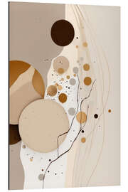 Magnettafel Kreise in Beige