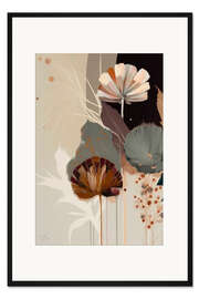Gerahmter Kunstdruck Organische Blüten der Natur