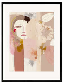 Ingelijste kunstdruk Abstract Gem
