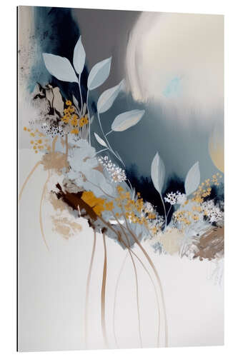 Quadro em plexi-alumínio Midnight Blue Flower Blooms II