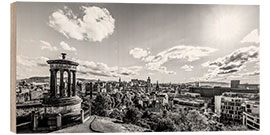 Wood print Calton Hill in Edinburgh - Scotland