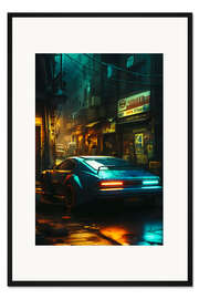 Gerahmter Kunstdruck Cyberpunk Car II