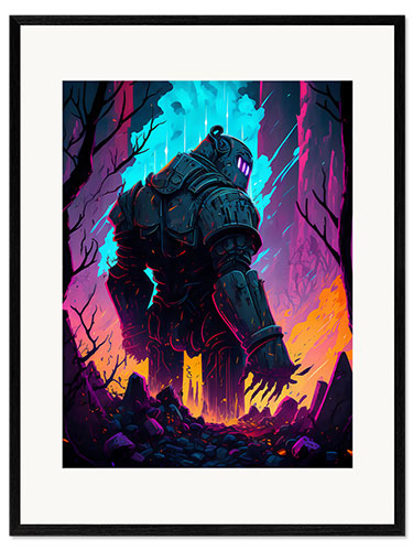Impression artistique encadrée Giant Robot