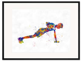 Gerahmter Kunstdruck Fitness Übung