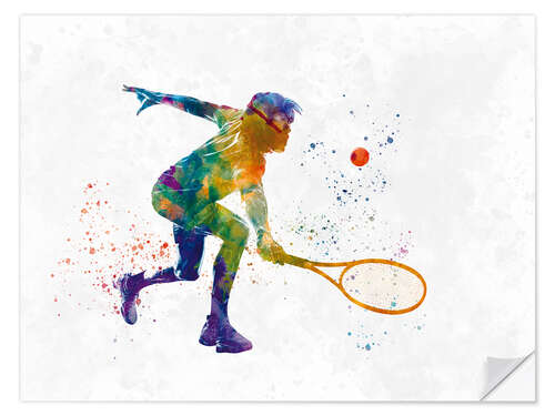 Wandsticker Tennisspieler