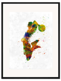 Gerahmter Kunstdruck Basketballspielerin