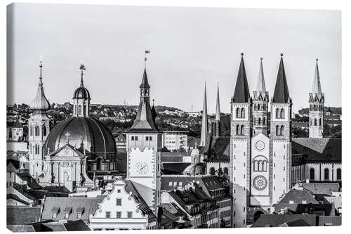 Canvas print Old town of Wuerzburg in Franconia