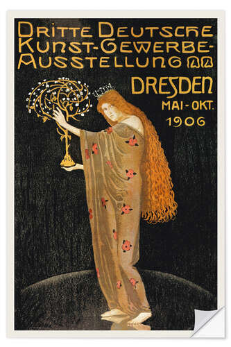 Selvklebende plakat Third German Arts & Crafts Exhibition, 1906