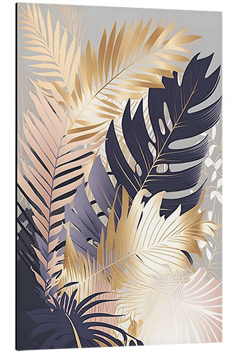 Tableau en aluminium Abstract Leaves