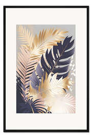 Gerahmter Kunstdruck Abstrakte Blätter