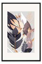 Gerahmter Kunstdruck Blattreigen