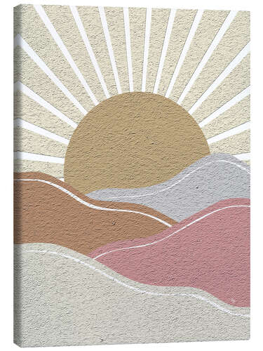 Canvas print Sunset in Pastel