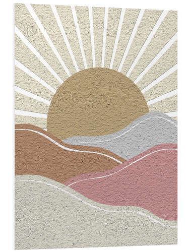 Tableau en PVC Sunset in Pastel