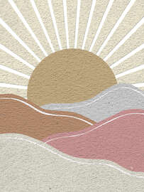 Magnettafel Sonnenuntergang in Pastell