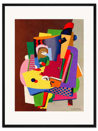 Gerahmter Kunstdruck Die Klavierstunde - Georges Valmier