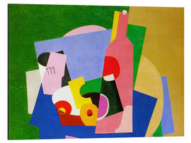 Magnettafel Rosa Wein, Abstraktes Stillleben mit Flasche