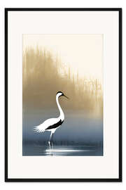 Gerahmter Kunstdruck Japandi Kranich