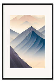 Gerahmter Kunstdruck Japandi Berge