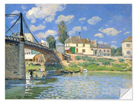 Selvklebende plakat The Bridge at Villeneuve-la-Garenne