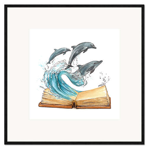 Framed art print Tales about Dolphins