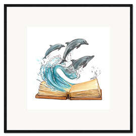 Framed art print Tales about Dolphins
