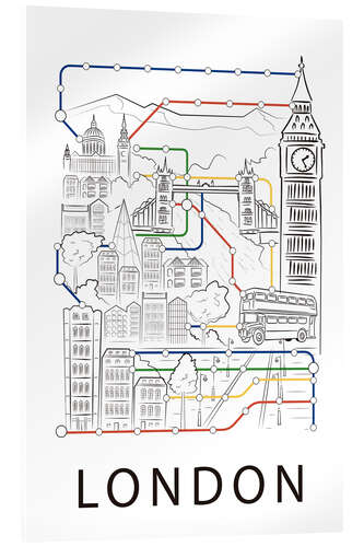 Acrylglasbild London City Map